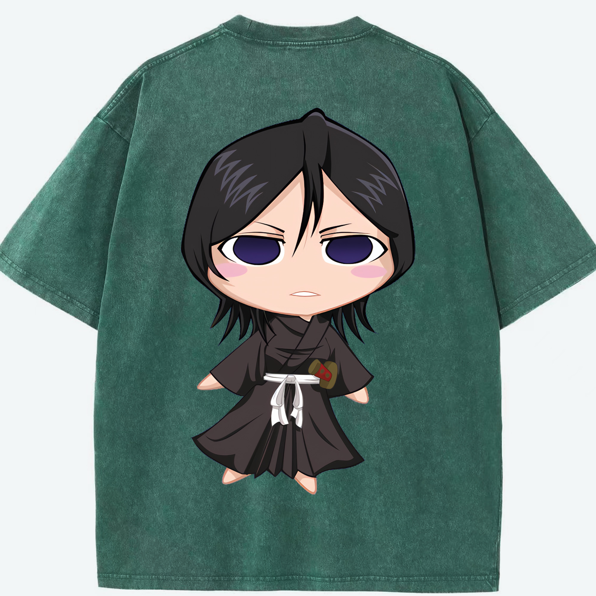 （画像用） ブリーチ 朽木ルキア BLEACH Kuchiki Rukia 綿100% ヴィンテージ風 半袖Tシャツ（背面プリント）